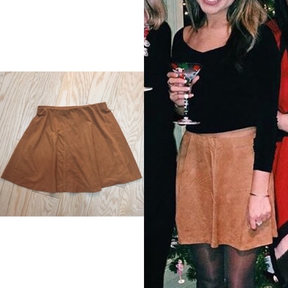 Dresses & Skirts - Tan Suede Skirt